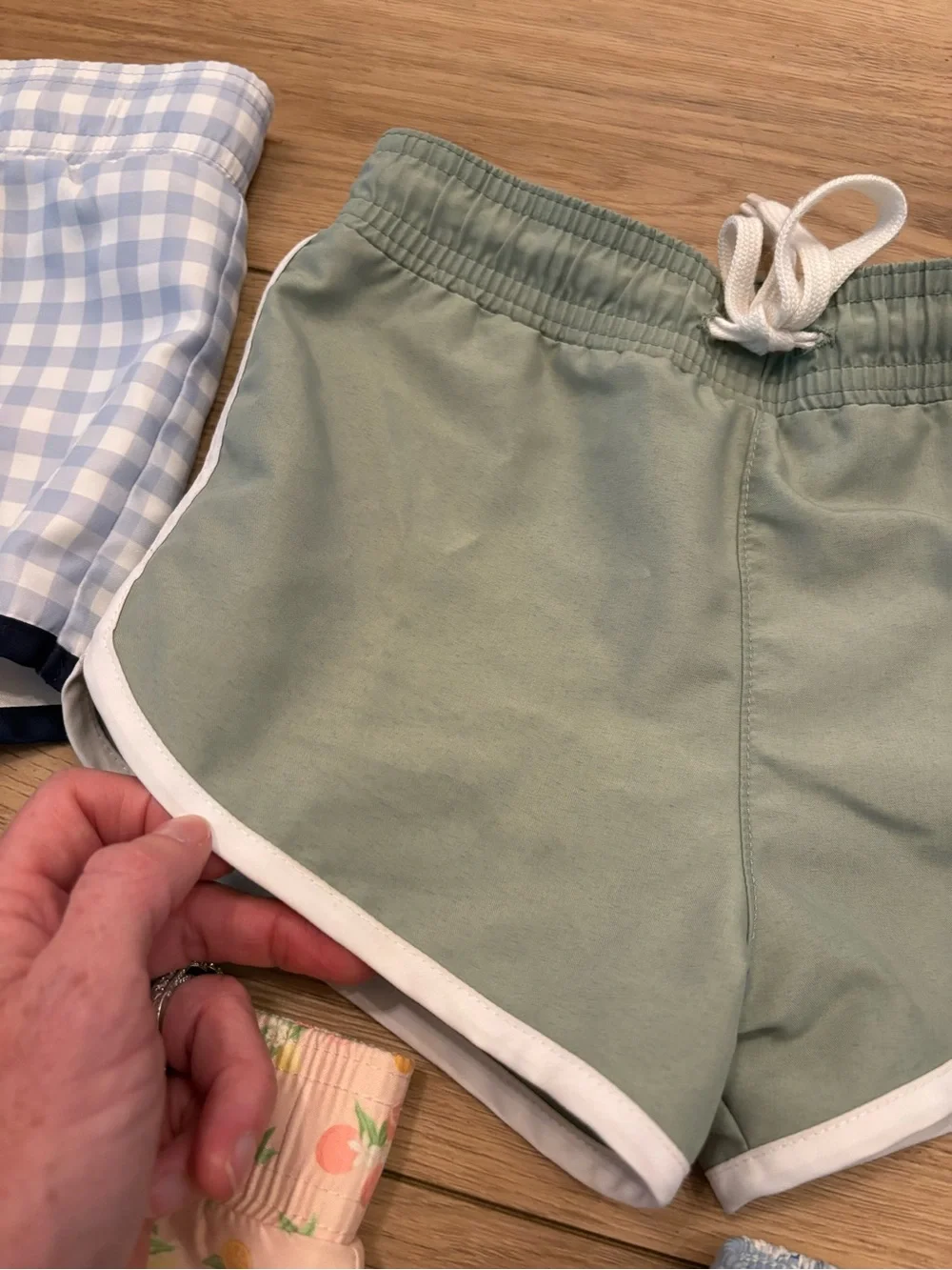 Kids Swim Trunks Pack — Pastel Floral, Gingham, Sage, Sky, and Lavender